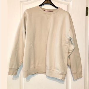 Aritzia TNA Oversized Light Beige Oatmeal Sweatshirt M